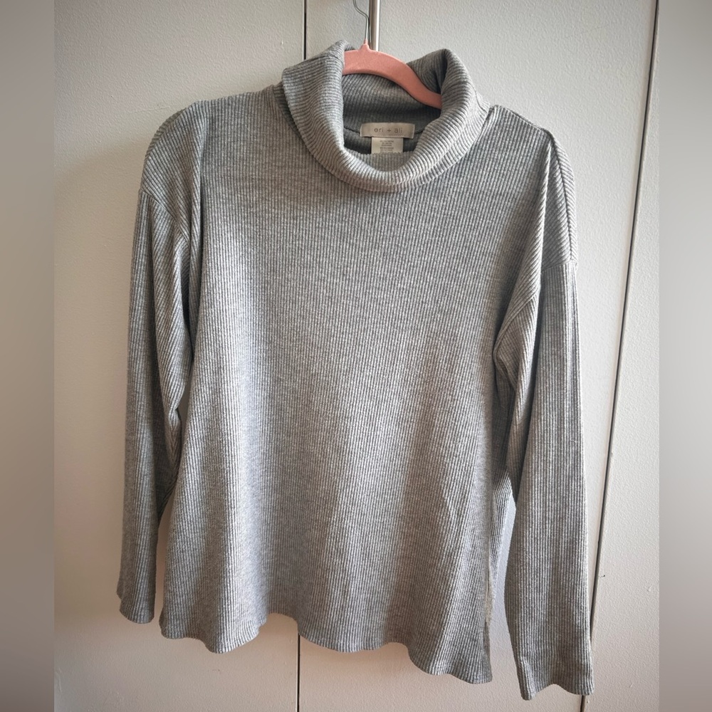 Anthropologie Eri + Ali grey open back sweater
